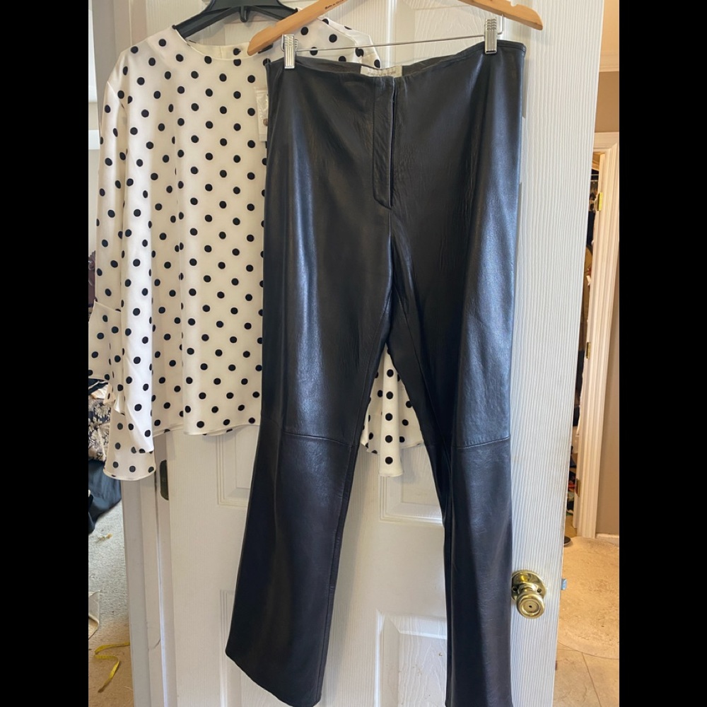 Jones New York Genuine leather pants